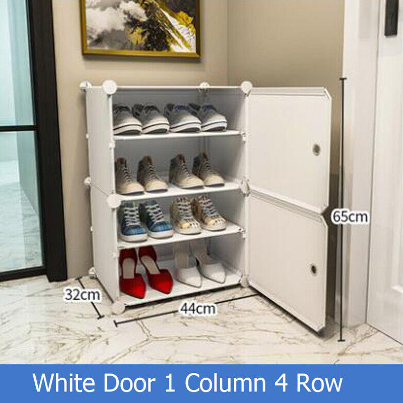 Stackable Free Standing Shoe Organizer Storage Box DIY Shoe Rack