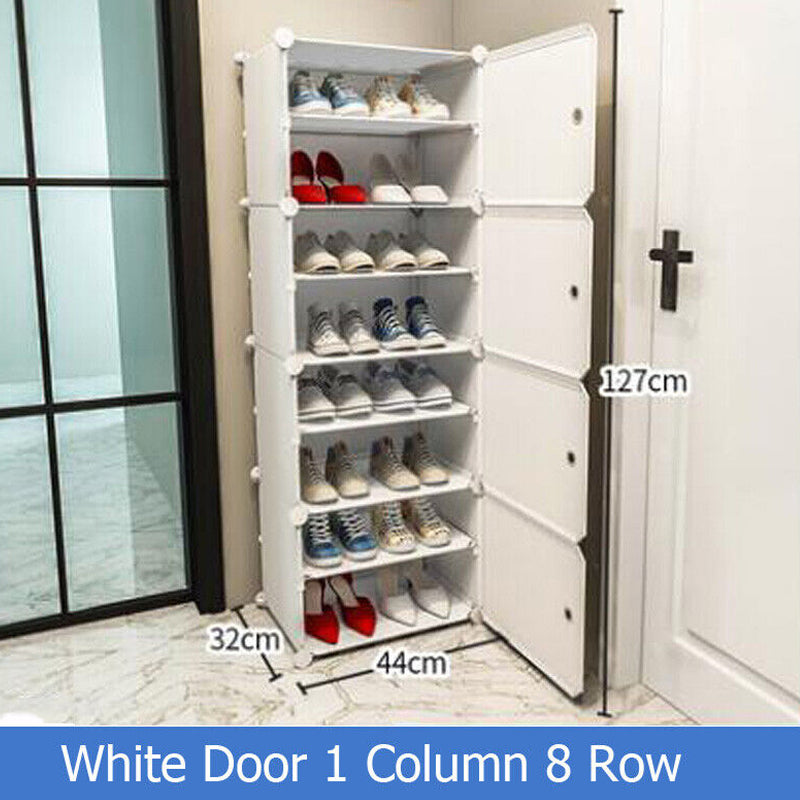 Stackable Free Standing Shoe Organizer Storage Box DIY Shoe Rack