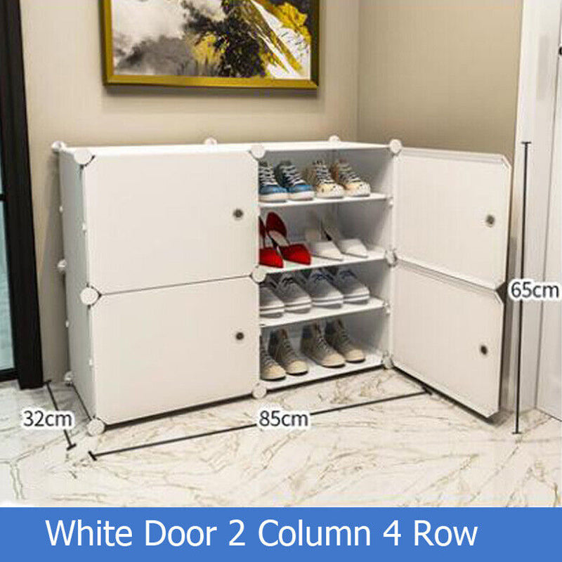 Stackable Free Standing Shoe Organizer Storage Box DIY Shoe Rack