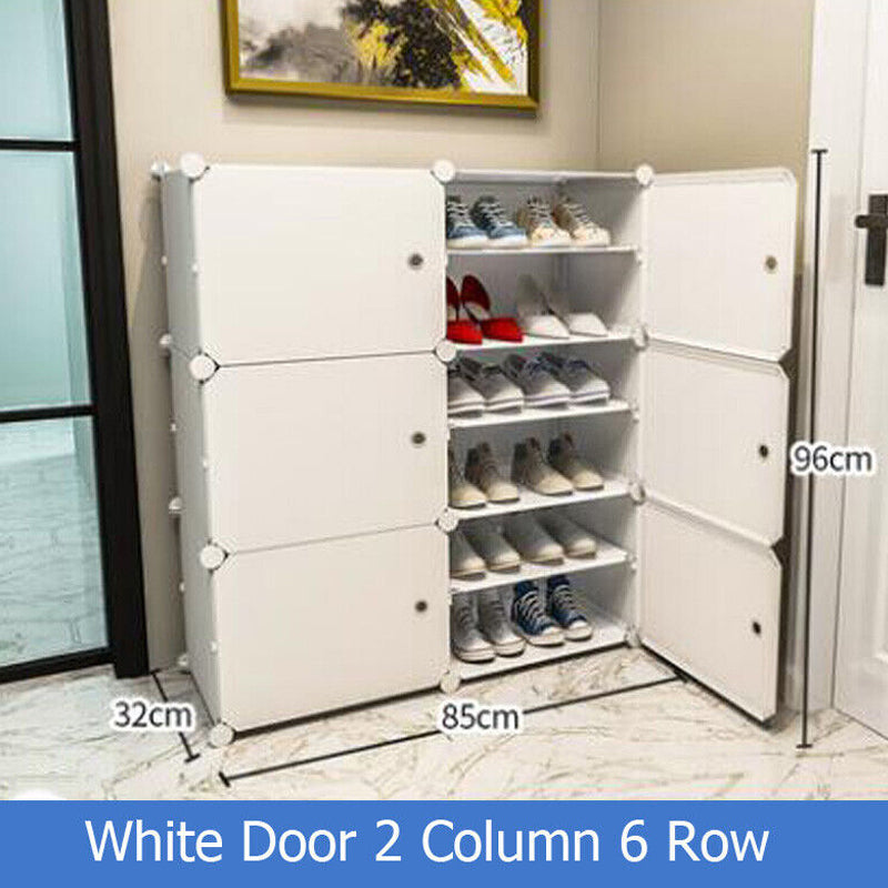 Stackable Free Standing Shoe Organizer Storage Box DIY Shoe Rack