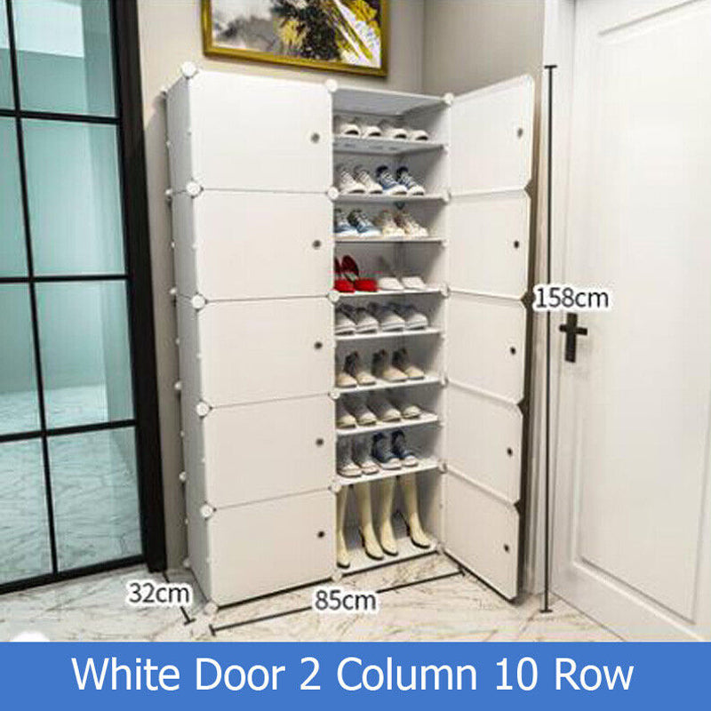 Stackable Free Standing Shoe Organizer Storage Box DIY Shoe Rack