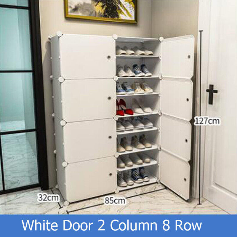 Stackable Free Standing Shoe Organizer Storage Box DIY Shoe Rack