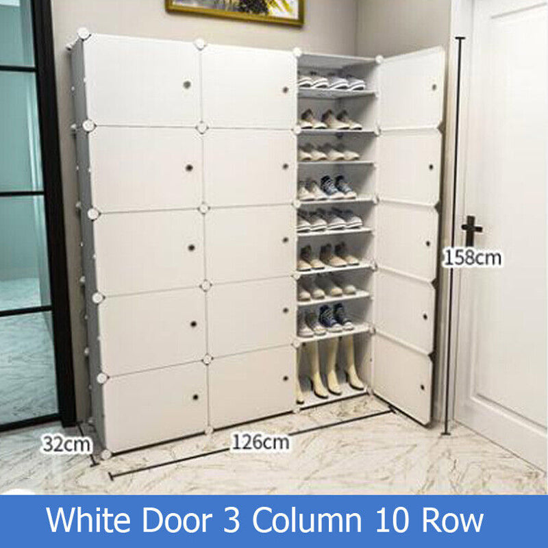 Stackable Free Standing Shoe Organizer Storage Box DIY Shoe Rack