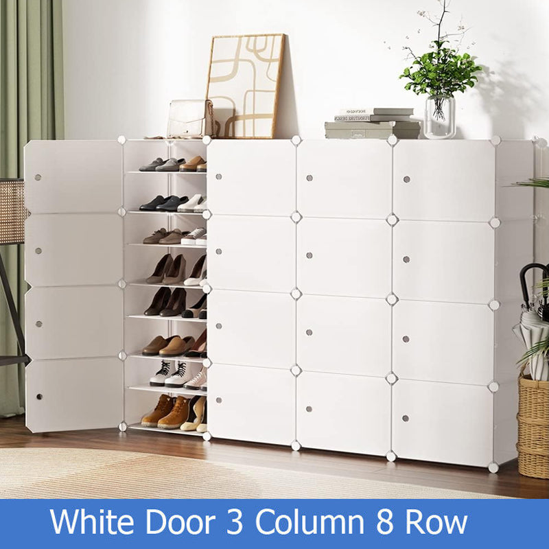 Stackable Free Standing Shoe Organizer Storage Box DIY Shoe Rack