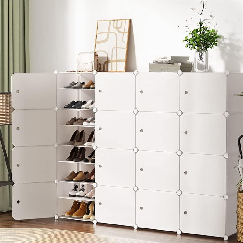 Stackable Free Standing Shoe Organizer Storage Box DIY Shoe Rack