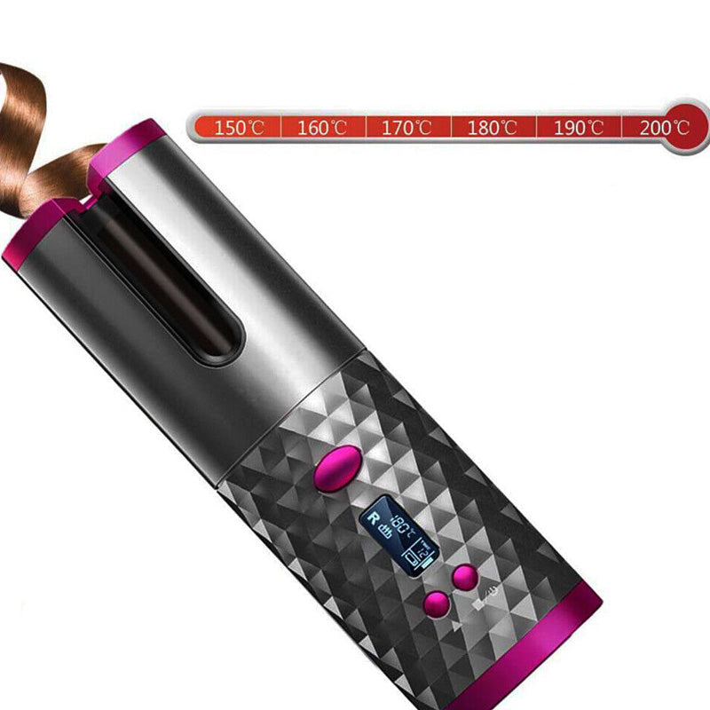 Portable Cordless Auto-Rotating Hair Curler - USB Rechargeable