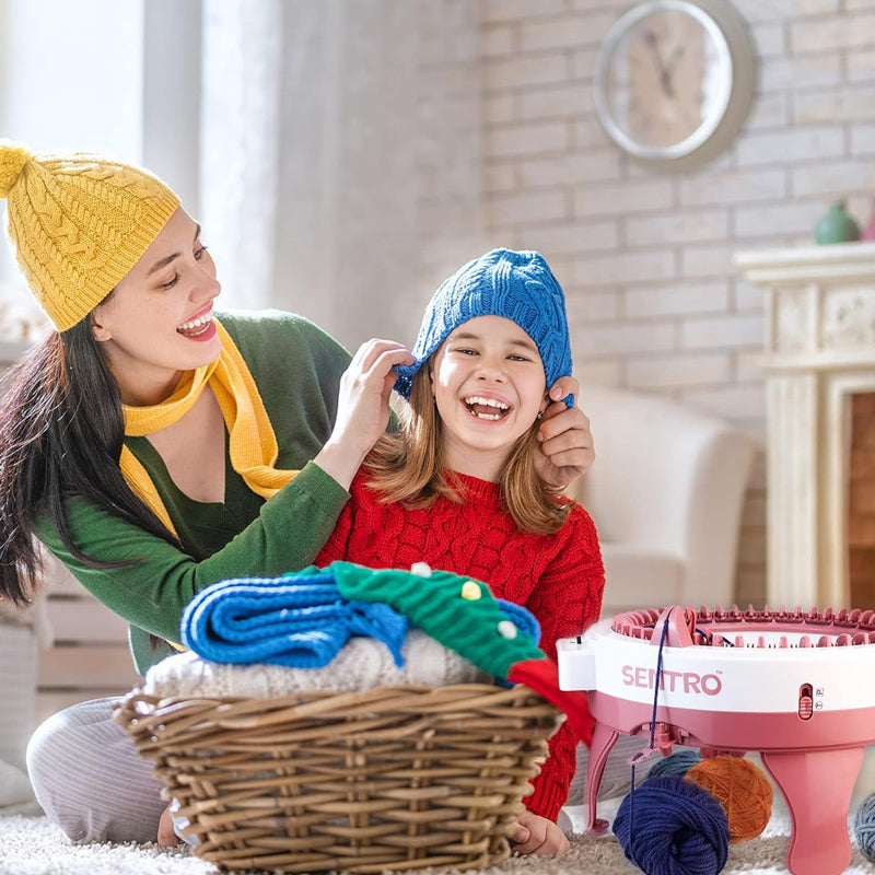 22/40 Needles DIY Knitting Machine Smart Weaving Knit Rotating Machine