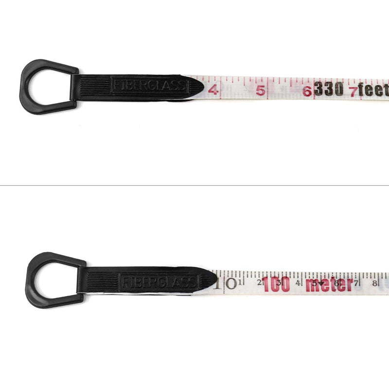 100M Tape Measure Fiberglass Open Reel Imperial Metric Measuring Tool
