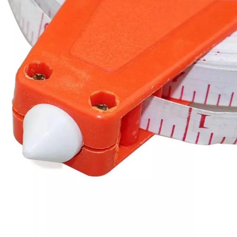 100M Tape Measure Fiberglass Open Reel Imperial Metric Measuring Tool