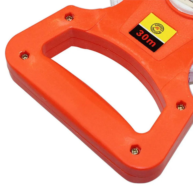 100M Tape Measure Fiberglass Open Reel Imperial Metric Measuring Tool