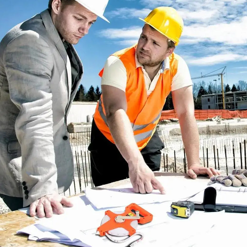 100M Tape Measure Fiberglass Open Reel Imperial Metric Measuring Tool