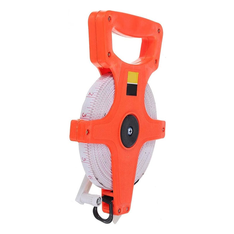 100M Tape Measure Fiberglass Open Reel Imperial Metric Measuring Tool