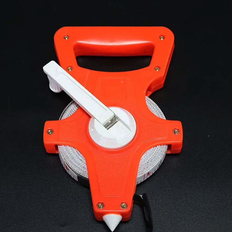 100M Tape Measure Fiberglass Open Reel Imperial Metric Measuring Tool
