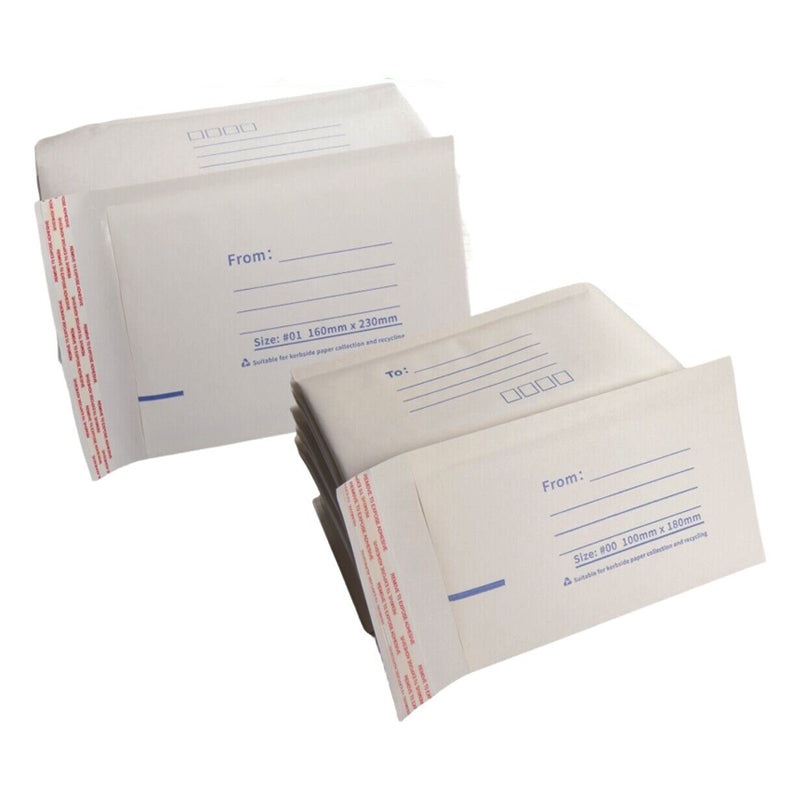 Printed Kraft Paper Padded Envelope Mailer Bags - 2 Sizes Available