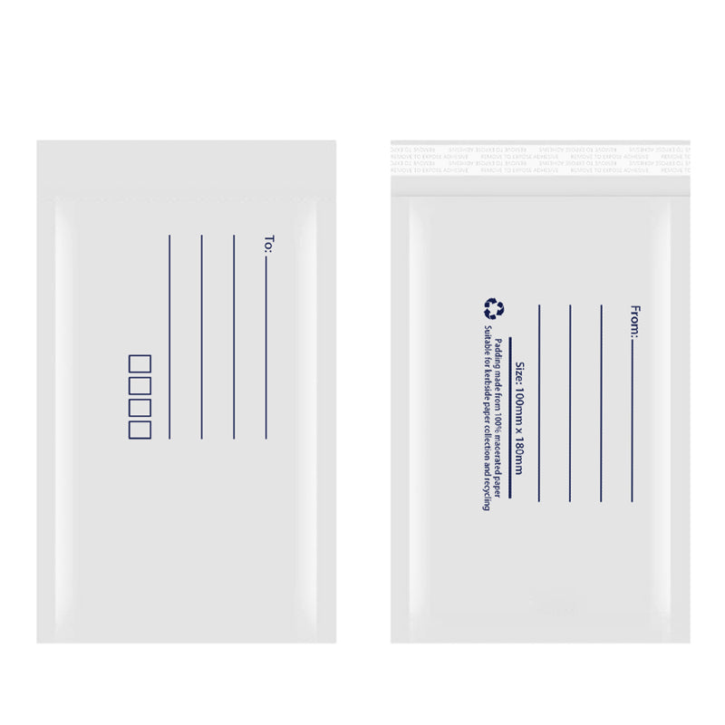 Printed Kraft Paper Padded Envelope Mailer Bags - 2 Sizes Available