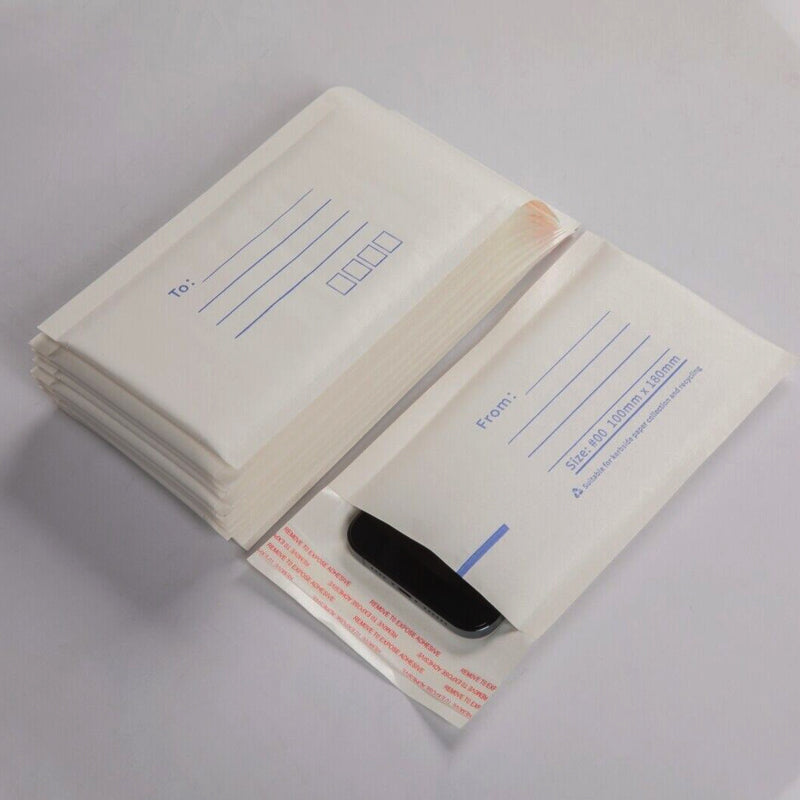 Printed Kraft Paper Padded Envelope Mailer Bags - 2 Sizes Available