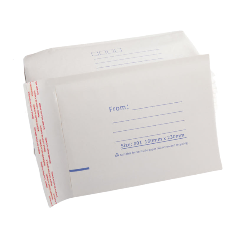 Printed Kraft Paper Padded Envelope Mailer Bags - 2 Sizes Available