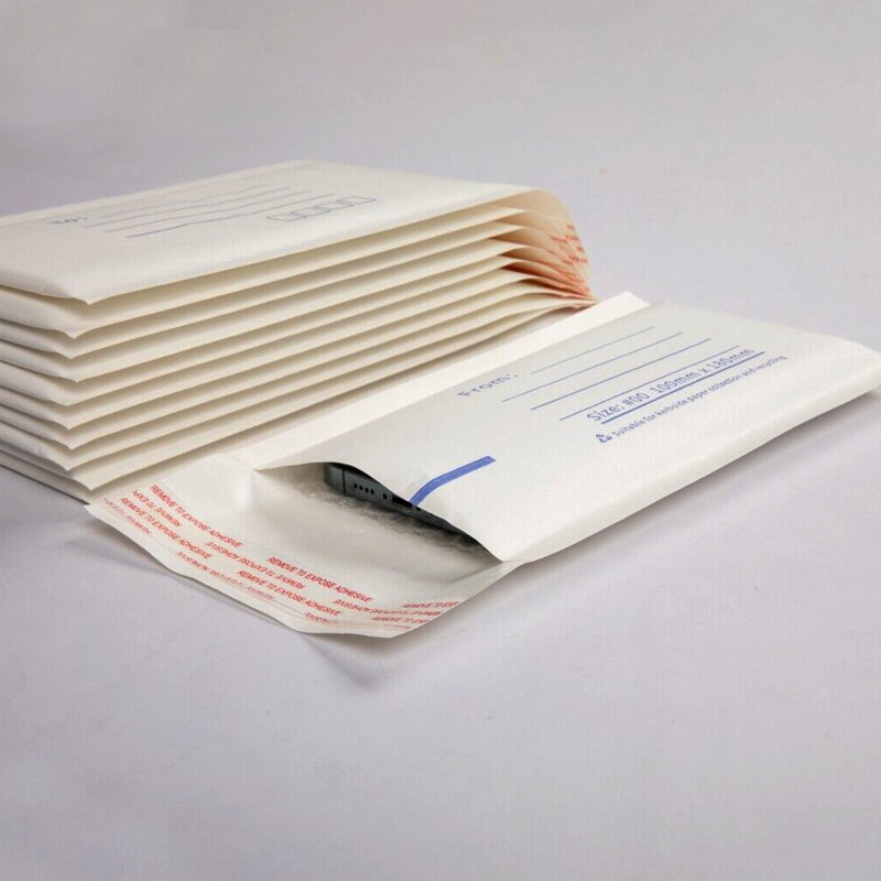 Printed Kraft Paper Padded Envelope Mailer Bags - 2 Sizes Available