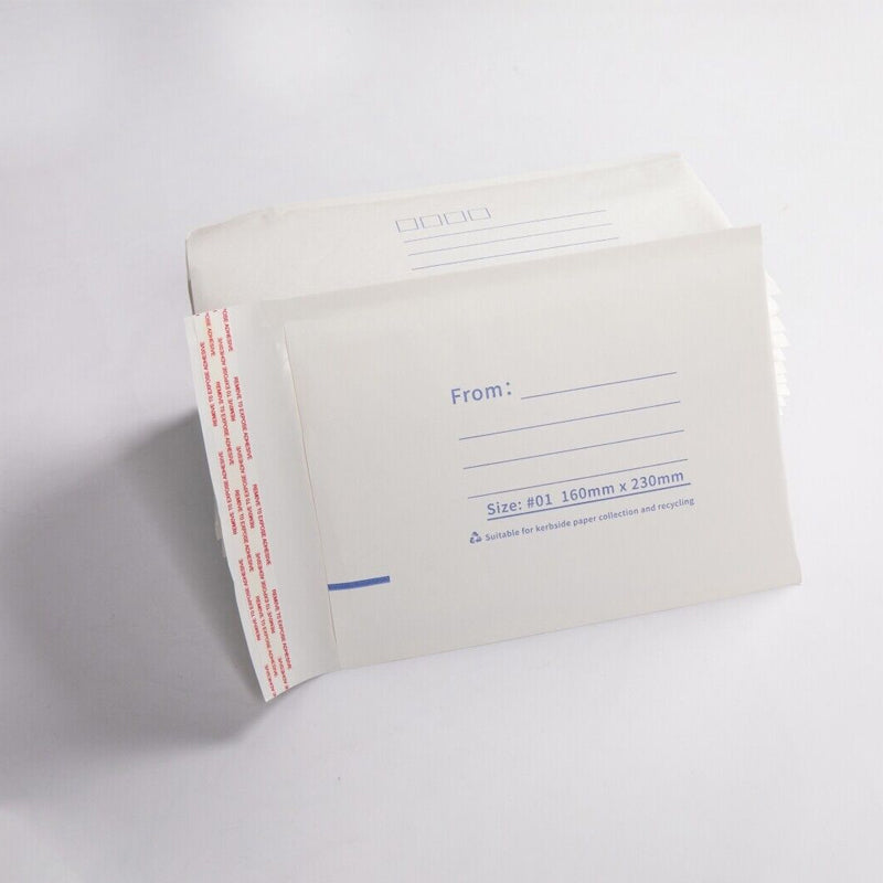 Printed Kraft Paper Padded Envelope Mailer Bags - 2 Sizes Available