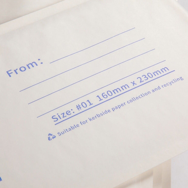 Printed Kraft Paper Padded Envelope Mailer Bags - 2 Sizes Available