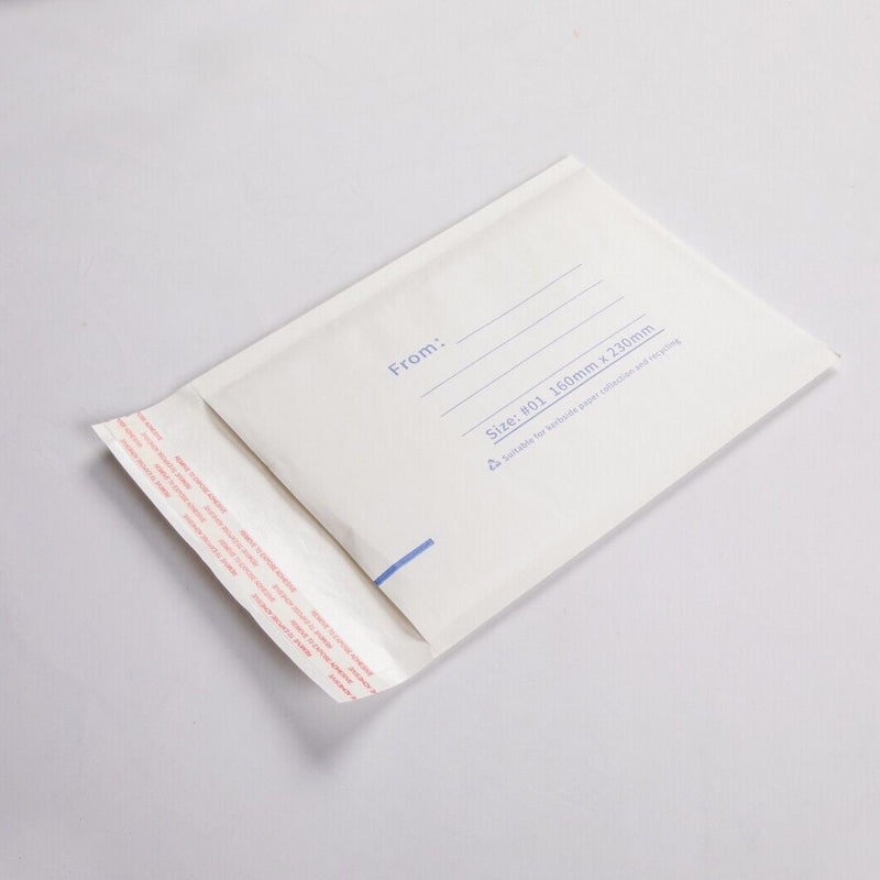 Printed Kraft Paper Padded Envelope Mailer Bags - 2 Sizes Available