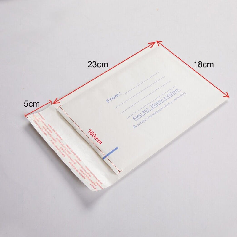 Printed Kraft Paper Padded Envelope Mailer Bags - 2 Sizes Available