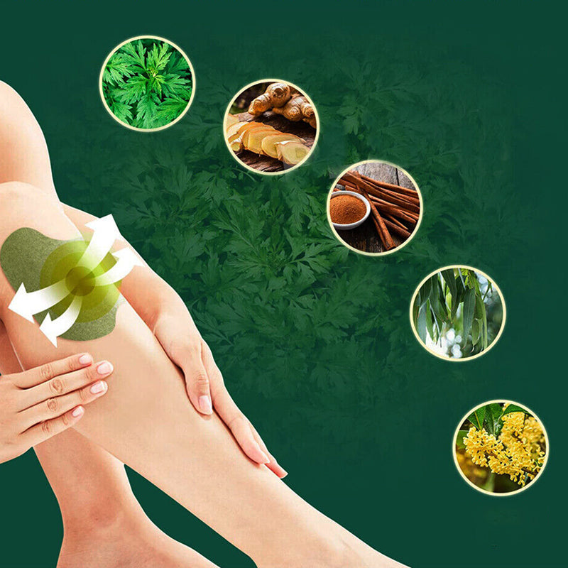 12/24 Count Warming Wormwood Herbal Plaster Heat Patches for Knees, Back, Neck, Shoulder