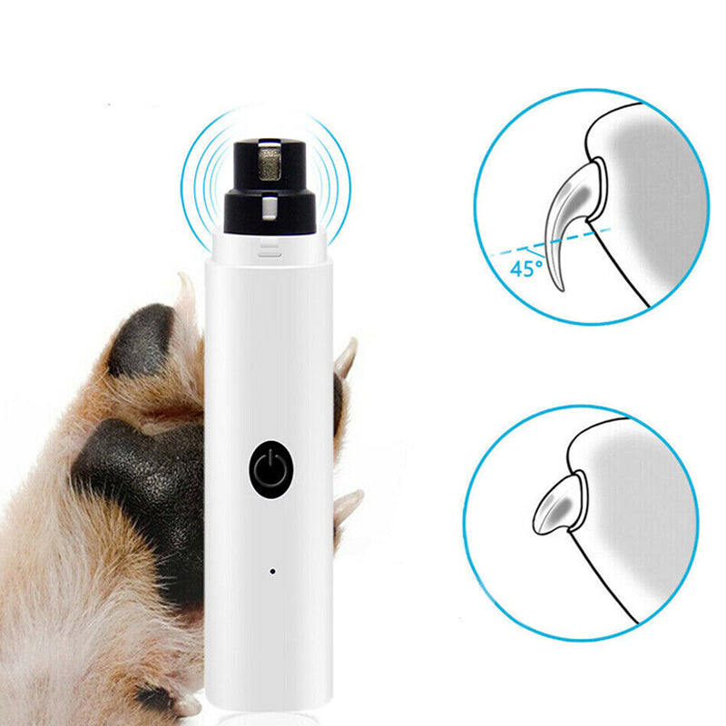Automatic Electric Pet Nail Grinder with LED Guide Light - USB Rechargeable