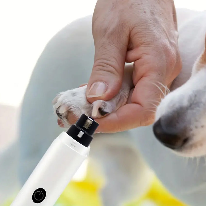 Automatic Electric Pet Nail Grinder with LED Guide Light - USB Rechargeable