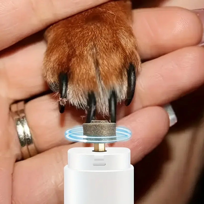 Automatic Electric Pet Nail Grinder with LED Guide Light - USB Rechargeable