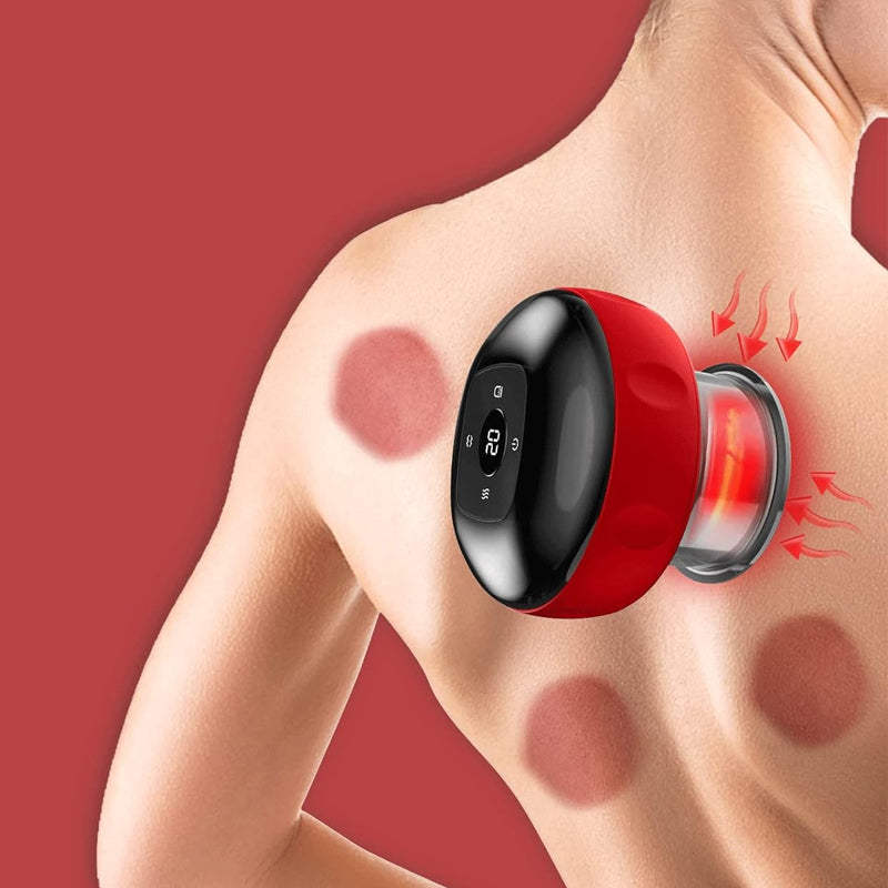 Electric Cupping Therapy Smart Red Light Heating Scraping Massager