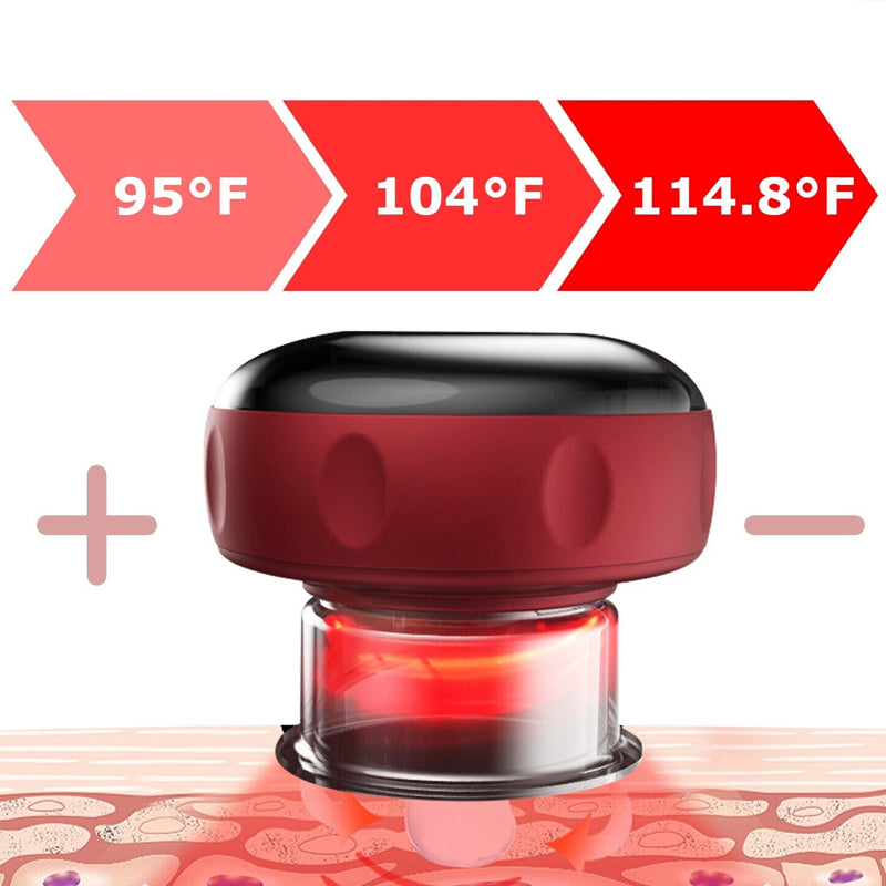 Electric Cupping Therapy Smart Red Light Heating Scraping Massager
