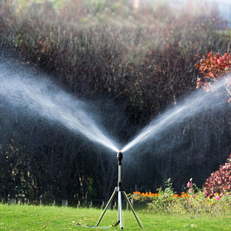 360° Automatic Rotating Sprinkler with Tripod Watering Nozzle for Garden