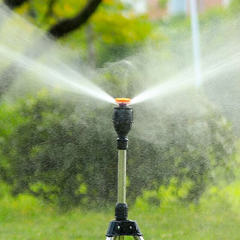 360° Automatic Rotating Sprinkler with Tripod Watering Nozzle for Garden