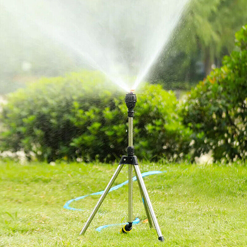 360° Automatic Rotating Sprinkler with Tripod Watering Nozzle for Garden