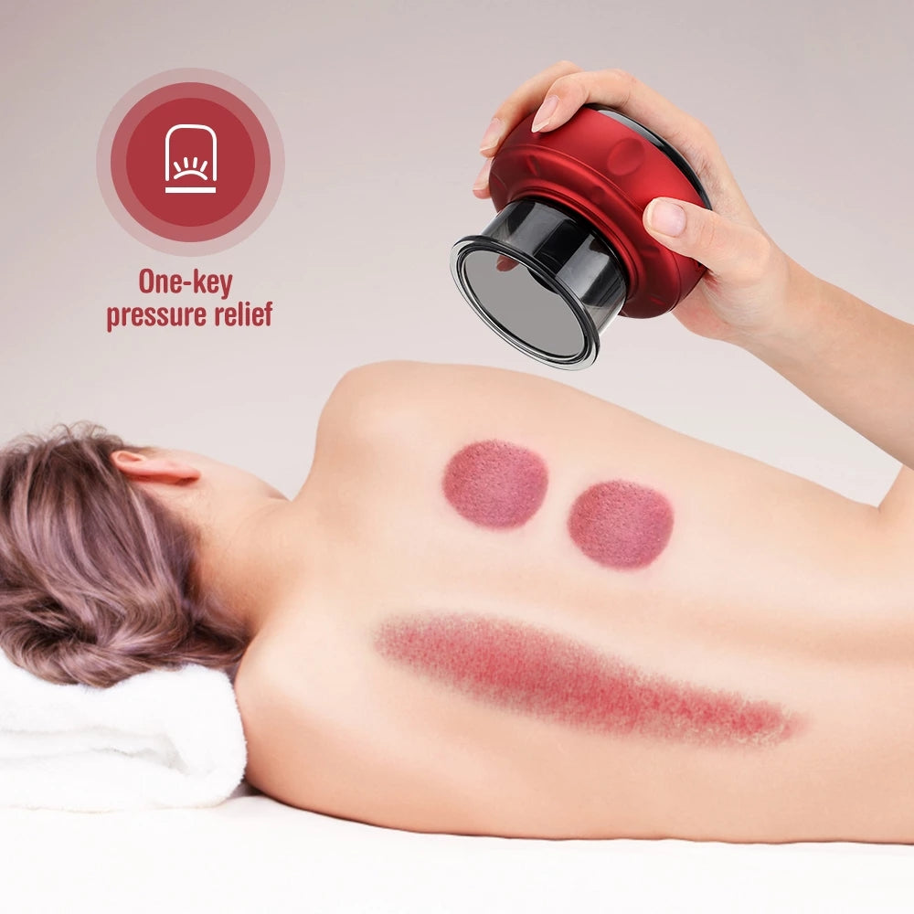 Electric Cupping Therapy Smart Red Light Heating Scraping Massager