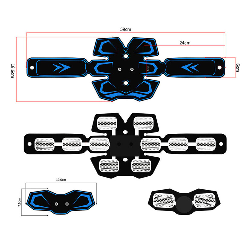 EMS Abdominal Muscle Toning Trainer ABS Stimulator Toner Fitness Belt Exerciser