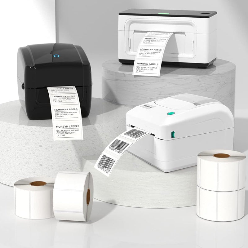 1/5 Roll 100x150mm Multipurpose Direct Labels Thermal Paper Rolls for Shipping