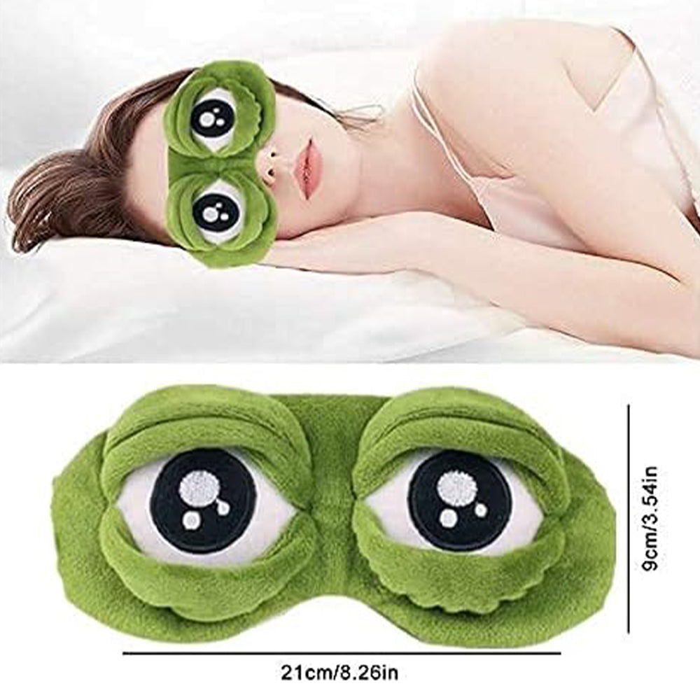 Cute Contoured Blackout Frog 3D Sleep Eye Mask for Sleeping