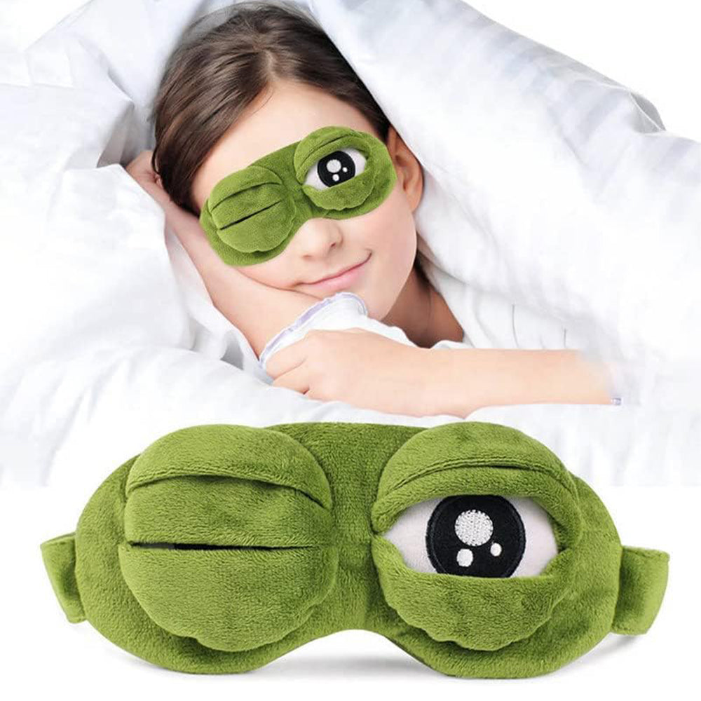 Cute Contoured Blackout Frog 3D Sleep Eye Mask for Sleeping