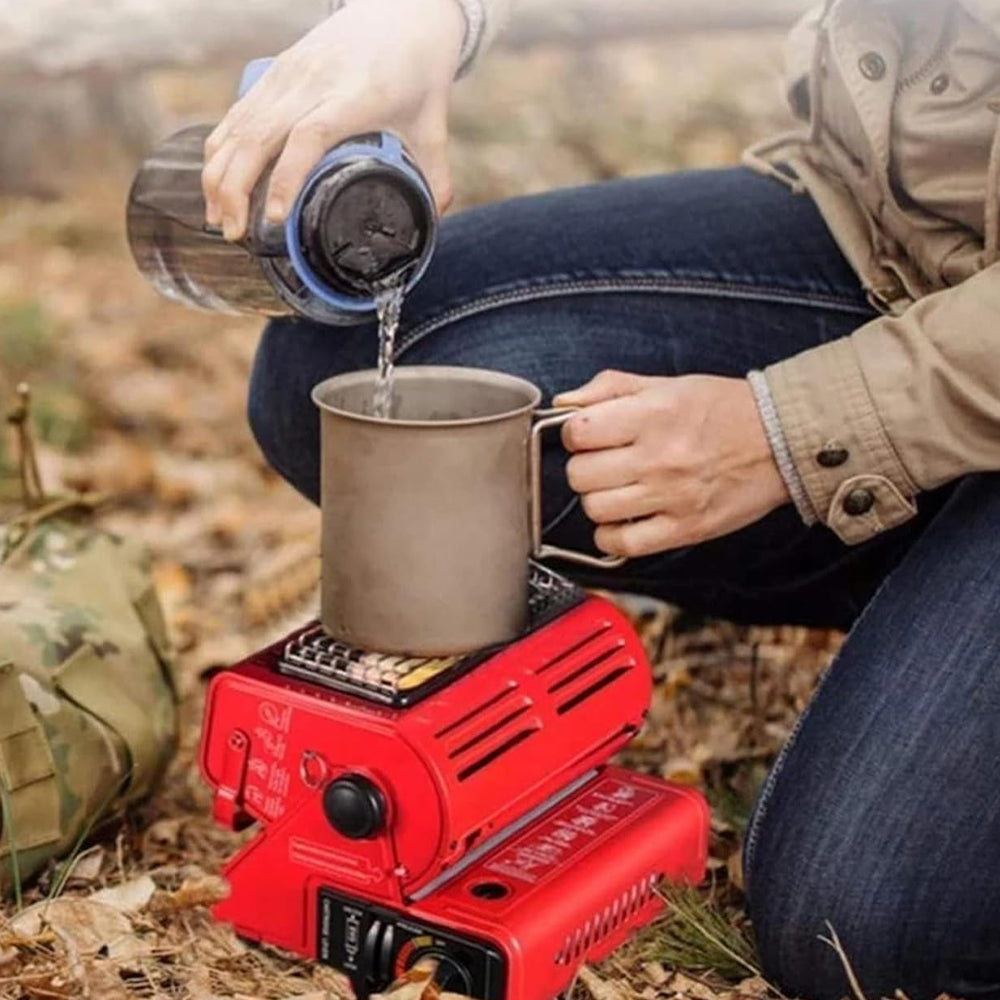 Portable 2-in-1 Camping Space Heater with Handle for Camping and Fishing