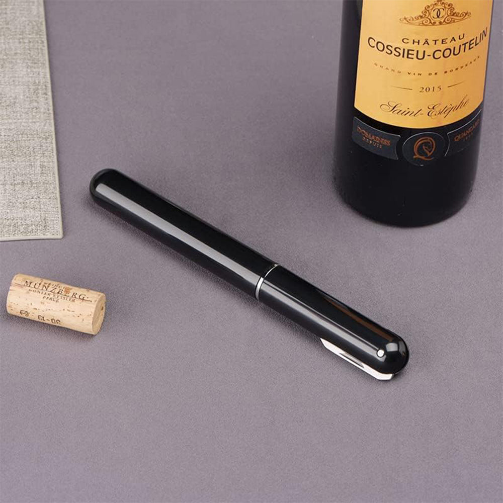 Portable Stainless Steel Wine Bottle Opener With Foil Cutter
