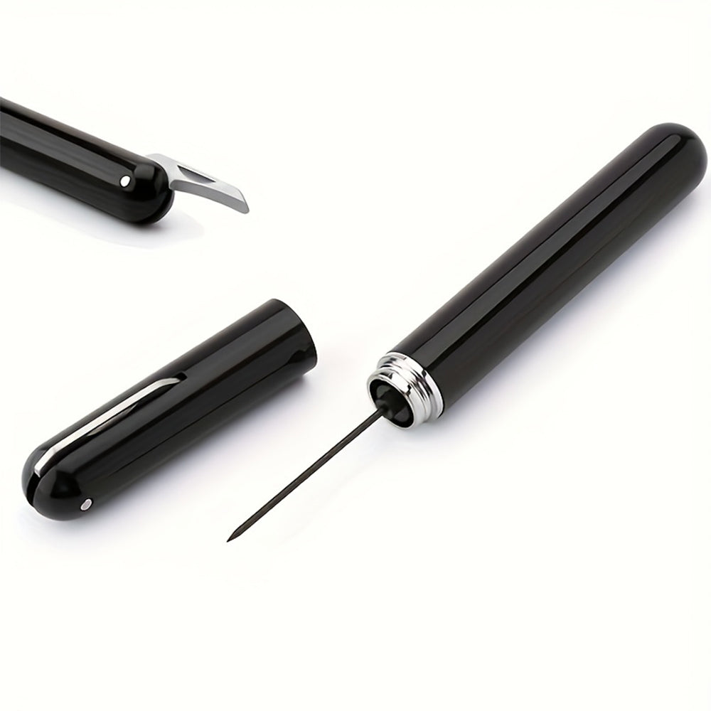 Portable Stainless Steel Wine Bottle Opener With Foil Cutter