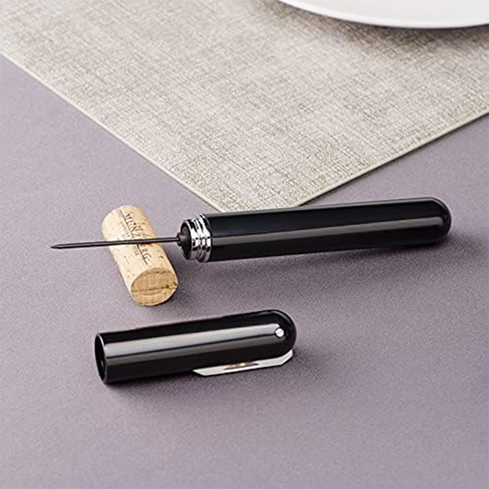 Portable Stainless Steel Wine Bottle Opener With Foil Cutter