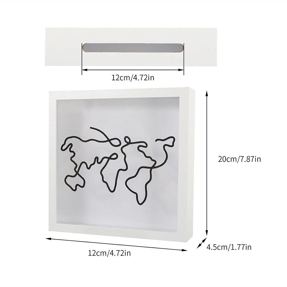 Adventure Archive Box Wood Frame Travel Tickets Keepsakes Storage Frame