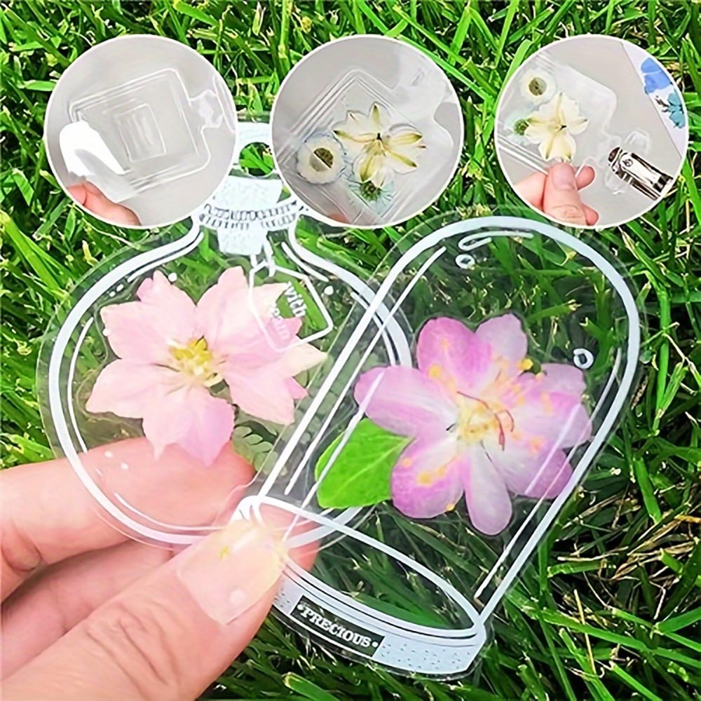 20pcs Handmade Transparent Dried Flower Bookmark