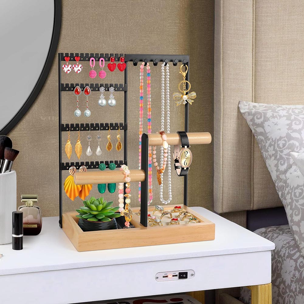 Desktop Jewelry Organizer Jewelry Stand With Ring And Bracelet Holder
