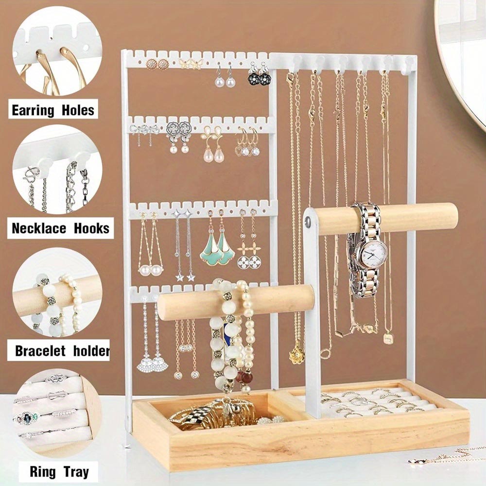Desktop Jewelry Organizer Jewelry Stand With Ring And Bracelet Holder