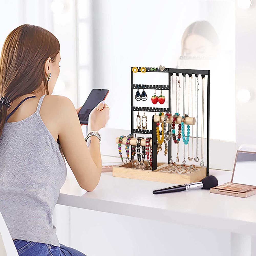 Desktop Jewelry Organizer Jewelry Stand With Ring And Bracelet Holder