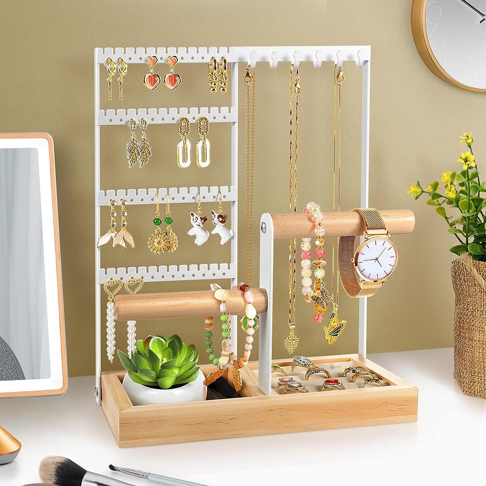 Desktop Jewelry Organizer Jewelry Stand With Ring And Bracelet Holder